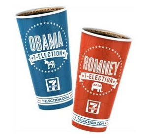 7-Eleven's election cups from 2012.