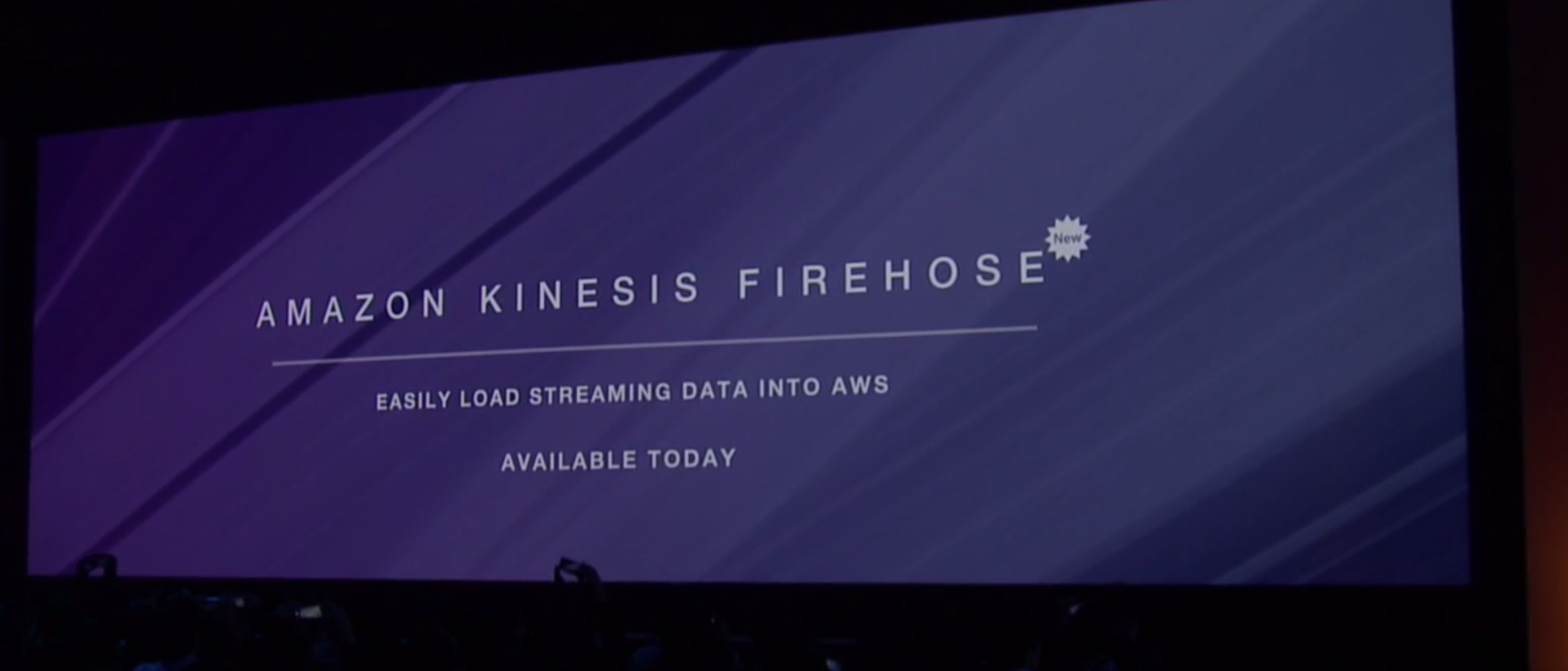 Amazon Web Services introduces the Amazon Kinesis Firehose service at the 2015 AWS re:Invent conference in Las Vegas on Oct. 7.