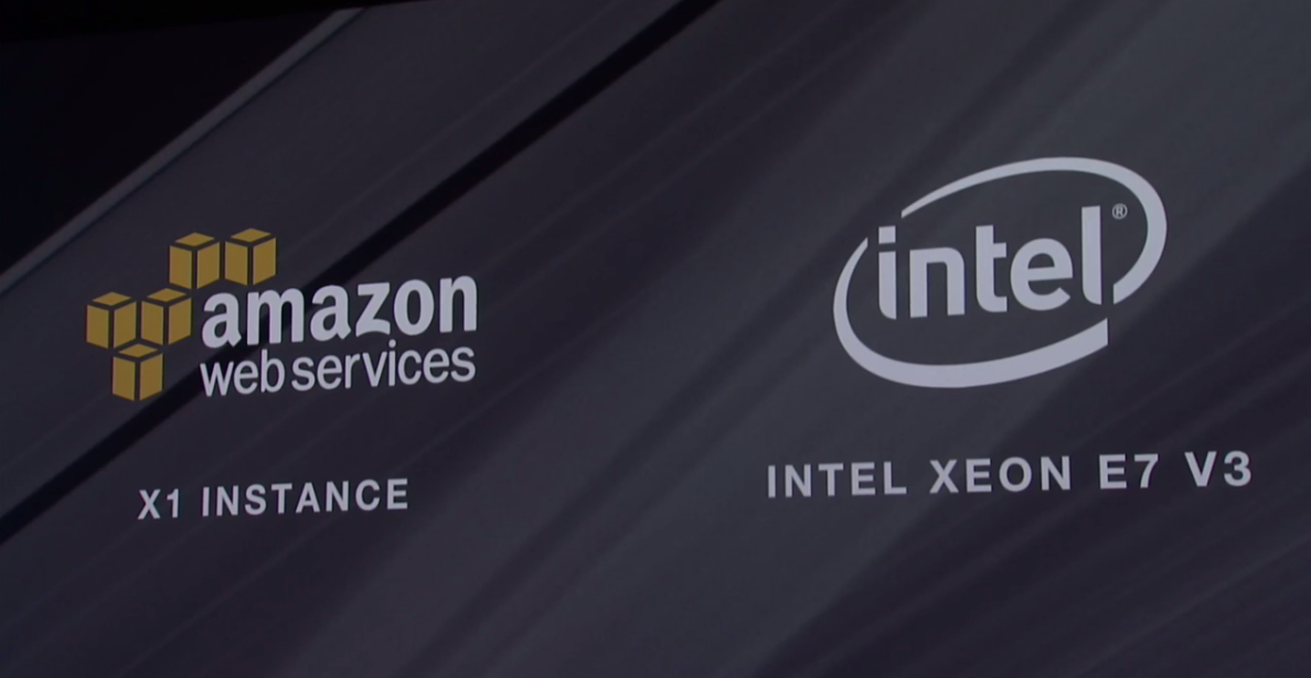 Intel executive Diane Bryant speaks about Intel's collaboration with Amazon Web Services at the 2015 AWS re:Invent conference in Las Vegas on Oct. 8.