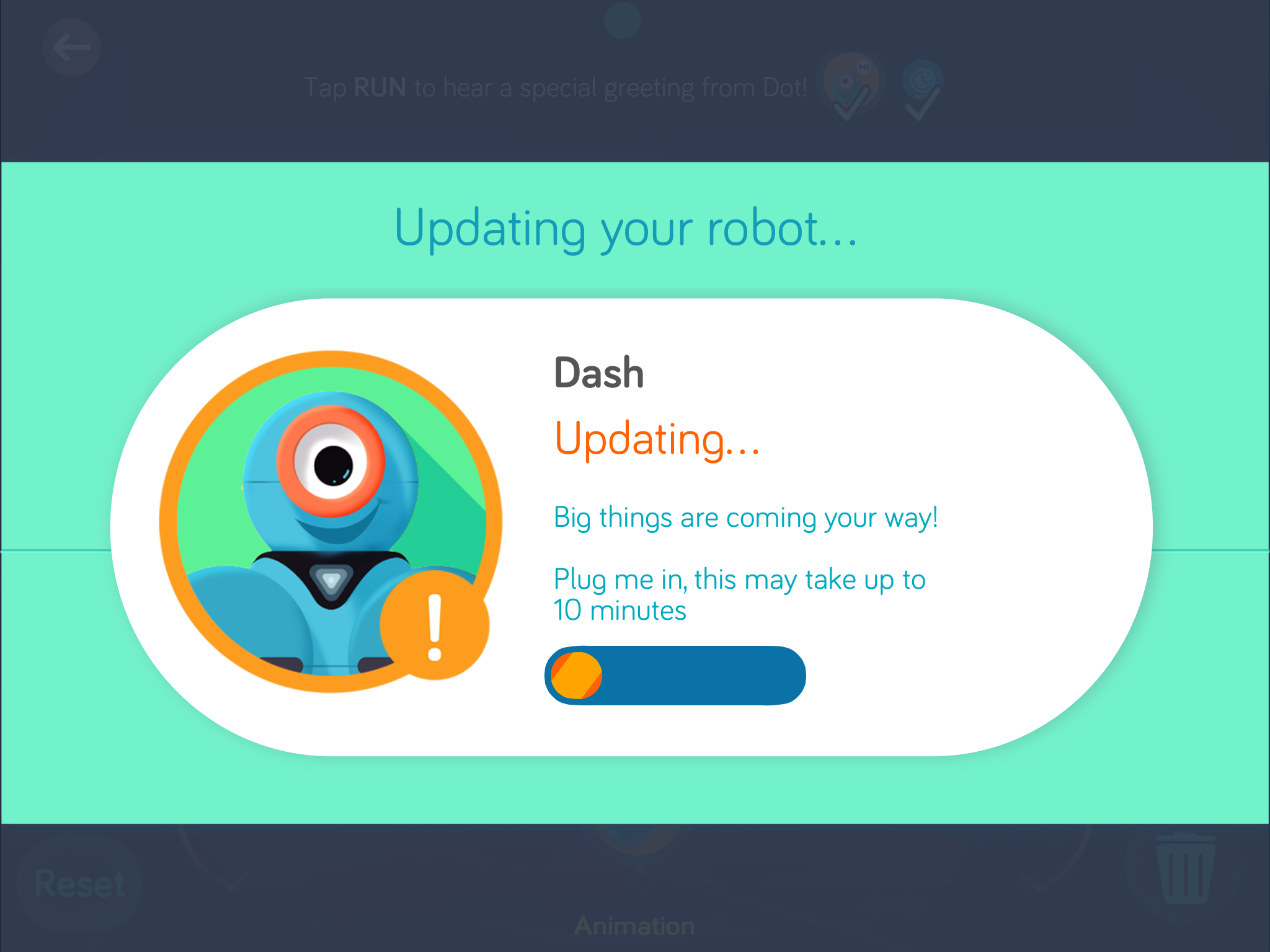 Updating the robots is quick and painless -- they're pretty much ready out of the box.