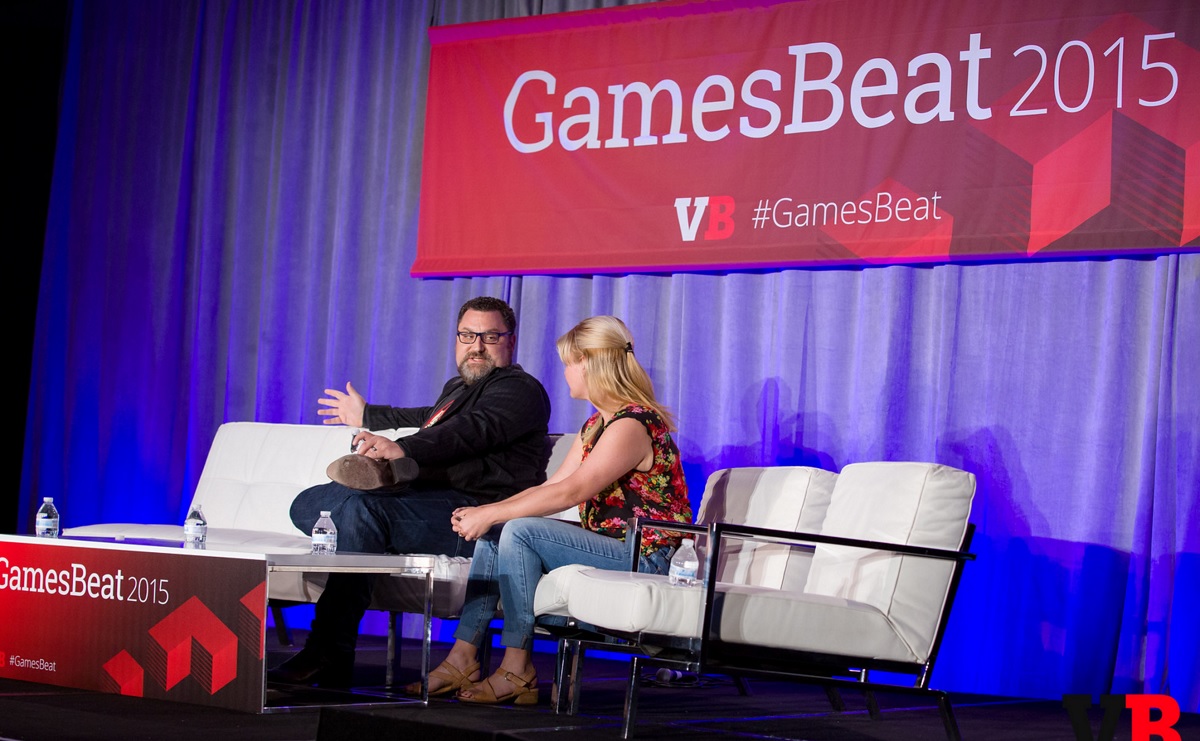 Chris Heatherly of Disney (left) and AJ Glasser of Facebook at GamesBeat 2015.