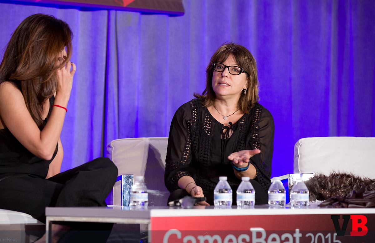Jessica Rovello and Perrin Kaplan at GamesBeat 2015.