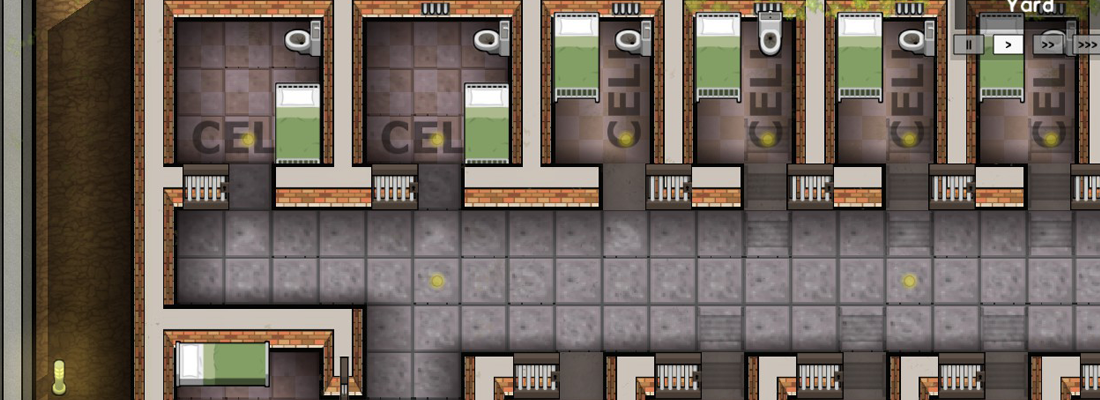 Prison Architect cell row