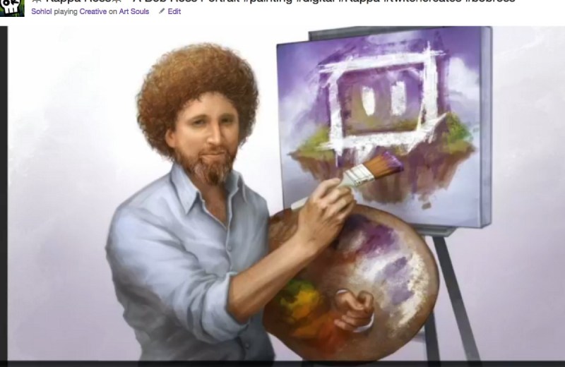 Art by Bob Ross to be highlighted on Twitch Creative.