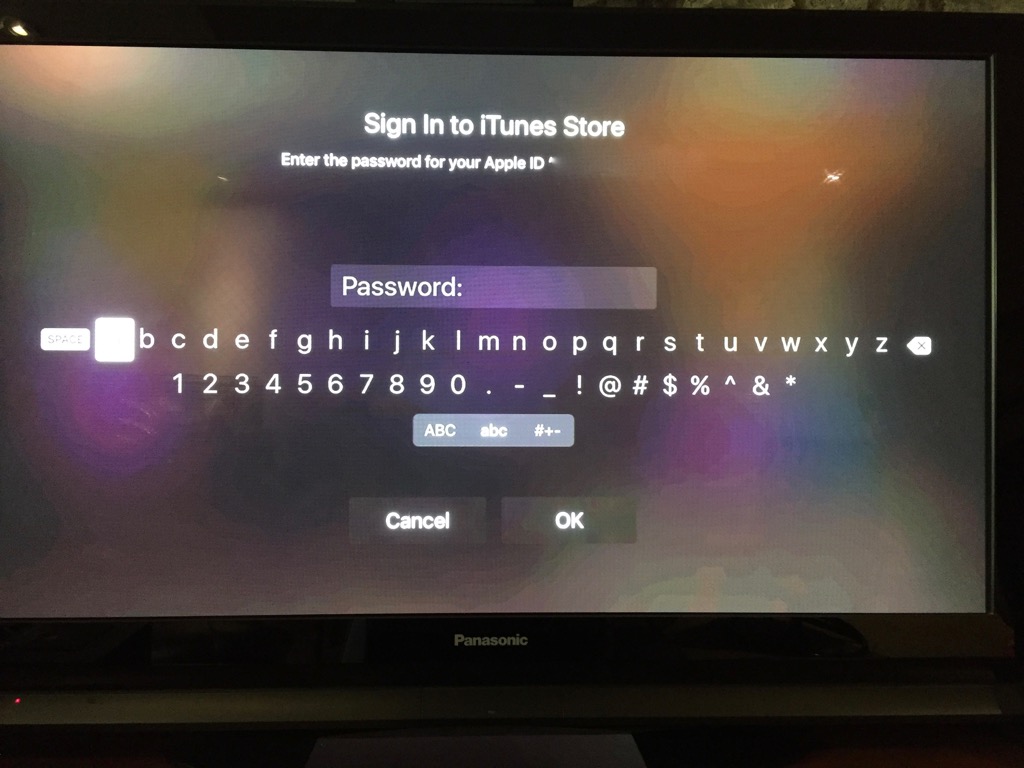 The on-screen keyboard is difficult to navigate quickly and Apple's iOS Remote app won't be much help. Photo By Simon Cohen.