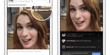 Facebook now lets you subscribe directly to celebrities’ live streams