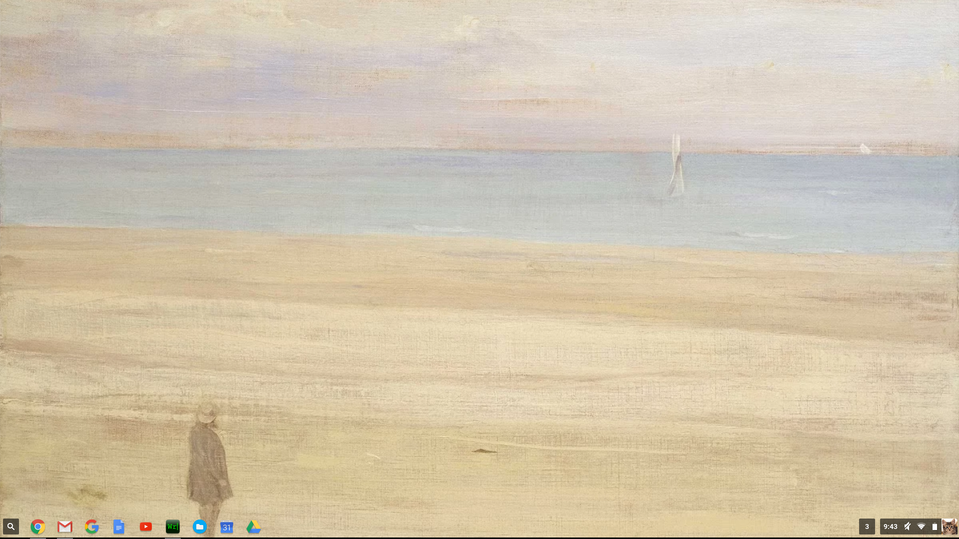 Wallpaper on a Chromebook with the new Google Wallpaper Art Chrome app.