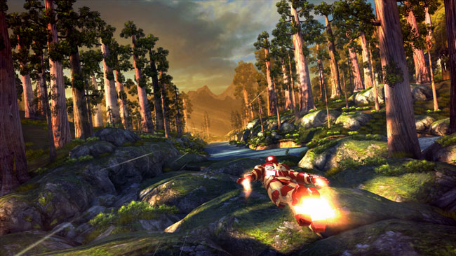 Iron Man 3: The Official Game boasts some nice looking level backdrops. 
