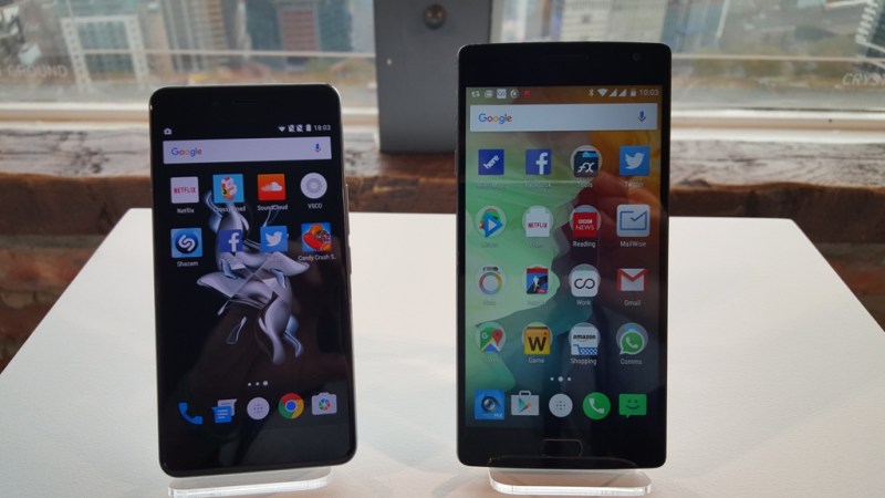 OnePlus X (L) vs. OnePlus 2 (R)