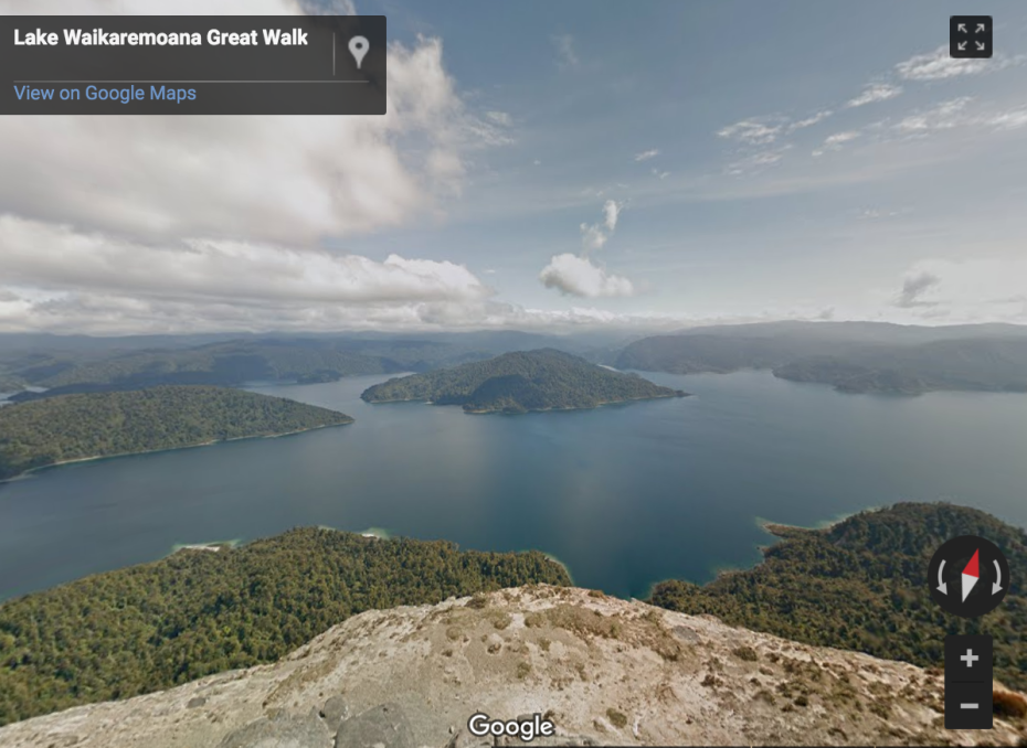 "Panekire Bluff looks over Lake Waikaremoana which translates to ‘sea of rippling waters’ in te reo."