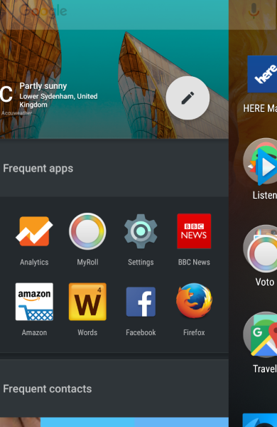 Oxygen OS: Drawer