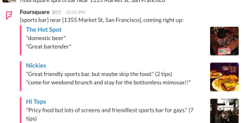 Slack updates API to let developers build more powerful apps, so you can just type to order a Lyft