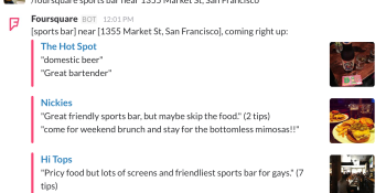 Slack updates API to let developers build more powerful apps, so you can just type to order a Lyft