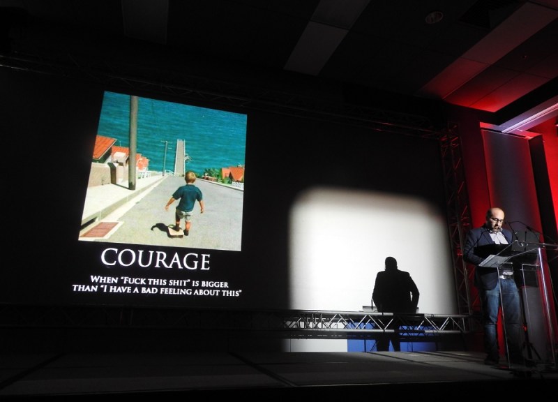 Jason Della Rocca wants game developers to have courage.