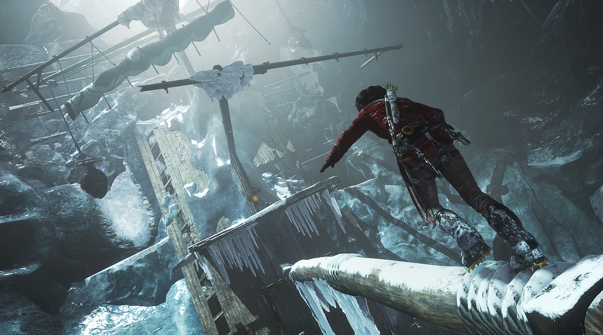 Lara Croft makes her way to a Byzantine vessel lodged in the mountains of Siberia in an alternate quest.