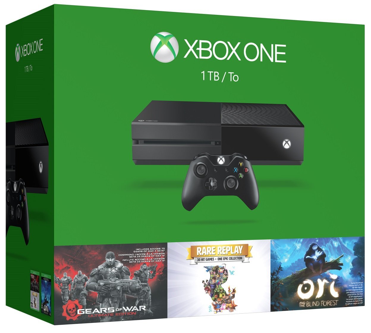 The Xbox One Holiday Bundle comes with Gears of War Remastered, Rare Replay, and Ori and the Blind Forest.