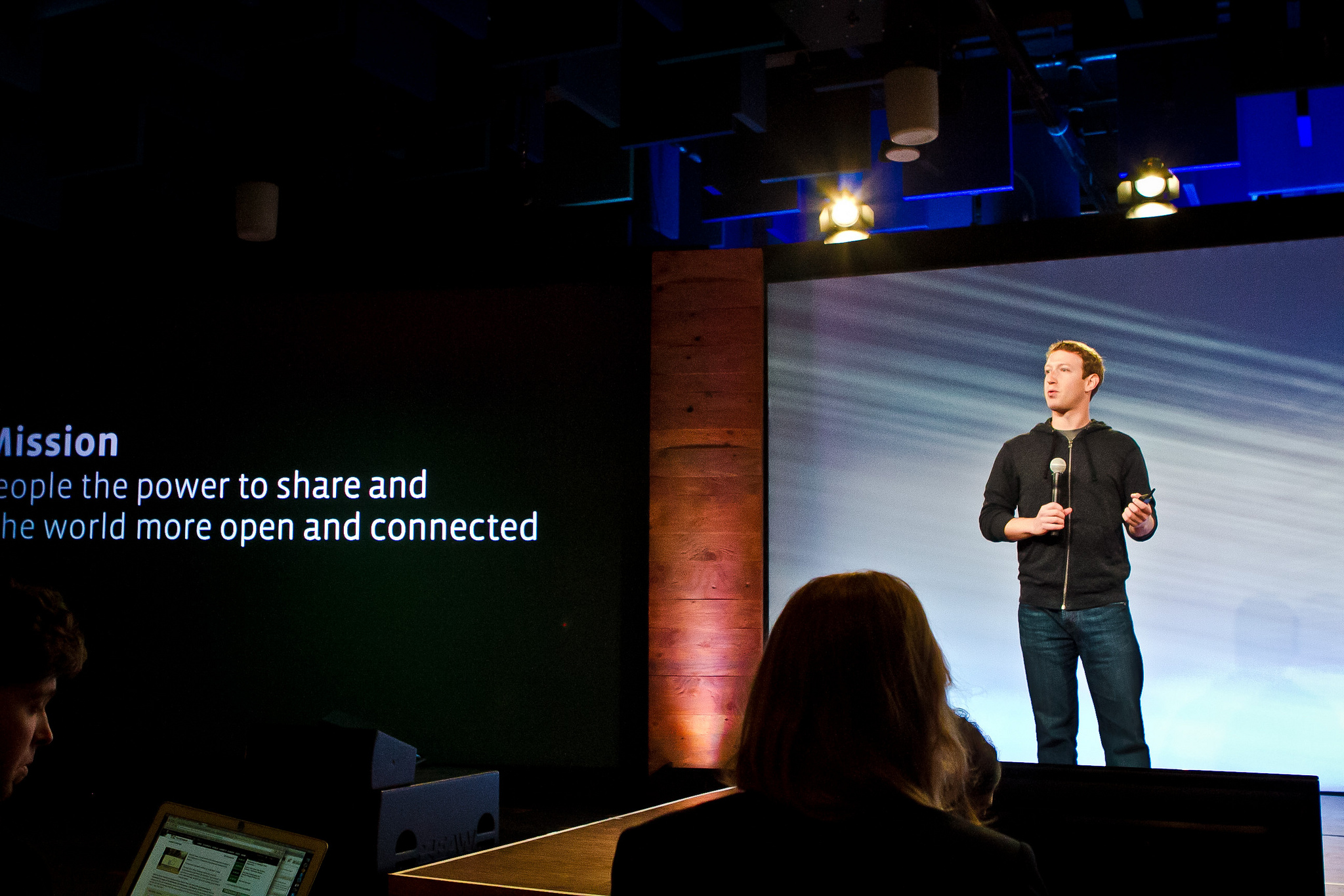 Facebook CEO Mark Zuckerberg speaking at a press event on June 20, 2013 ahead of the launch of video support on Instagram.