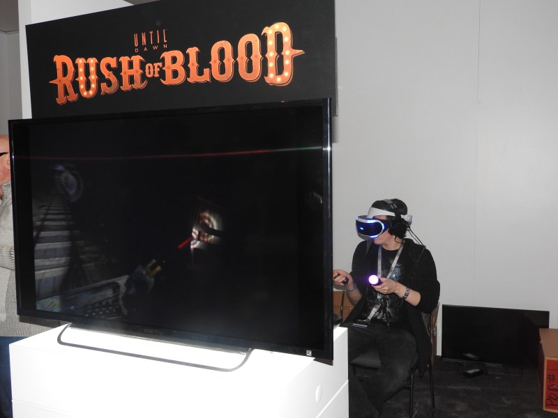 Until Dawn: Rush of Blood in VR.