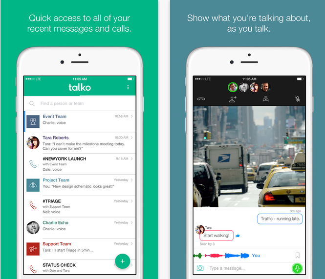 Talko on iOS.