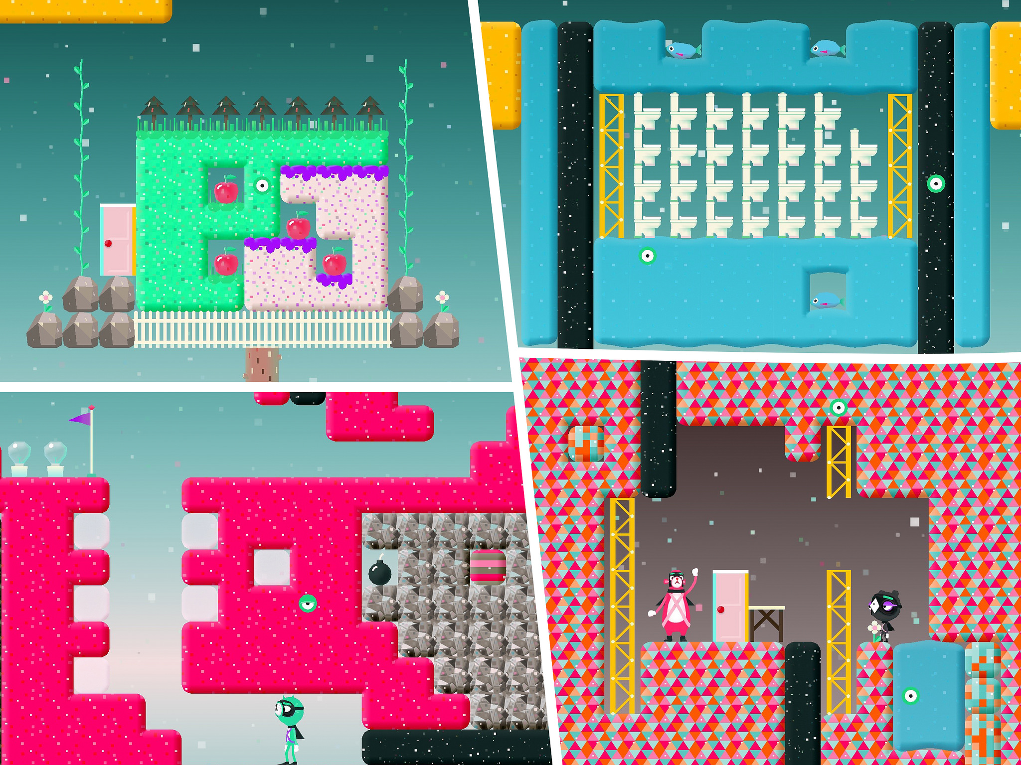 Yes, Toca Blocks has toilets (and something that looks like poo).