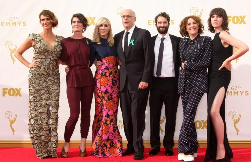 Jeffrey Tambor & the rest of the Transparent cast: Emmy's, 2015