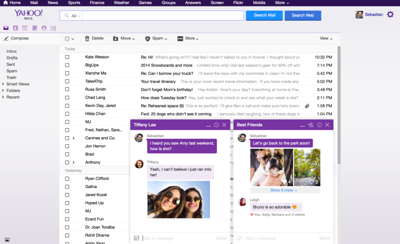 Yahoo Messenger in Yahoo Mail 