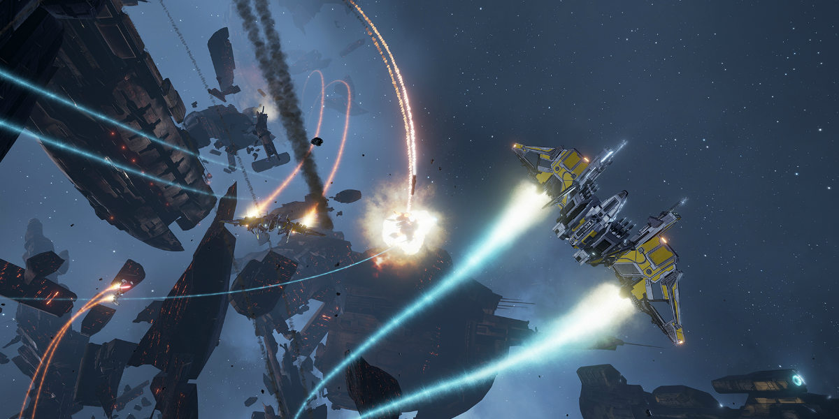 Eve Valkyrie multiplayer space combat