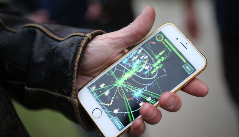 Ingress mobile game pits two factions against each other.