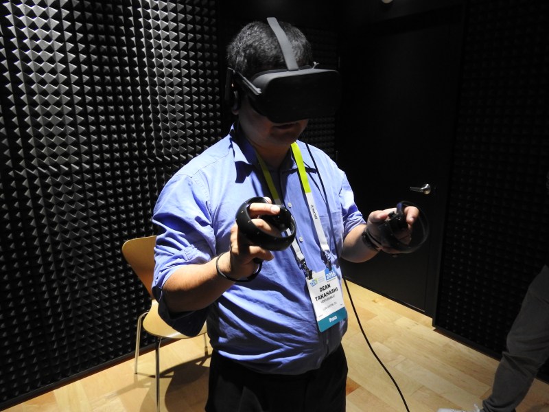 I demoed the Oculus Rift once again at CES 2016. The Medium app was amazing.