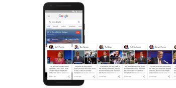 Google experiments with showing content from U.S. presidential candidates directly in search results