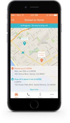 HopSkipDrive Mobile App 2