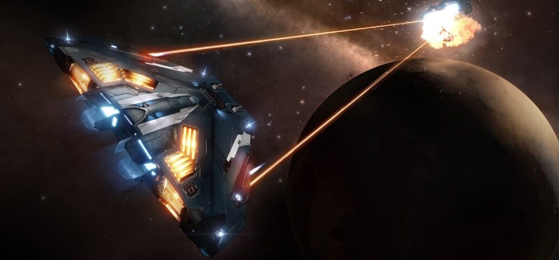 Elite Dangerous can do space combat in VR.