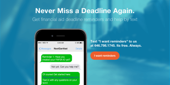 NextGenVest launches a text-based service to help students manage their financial aid