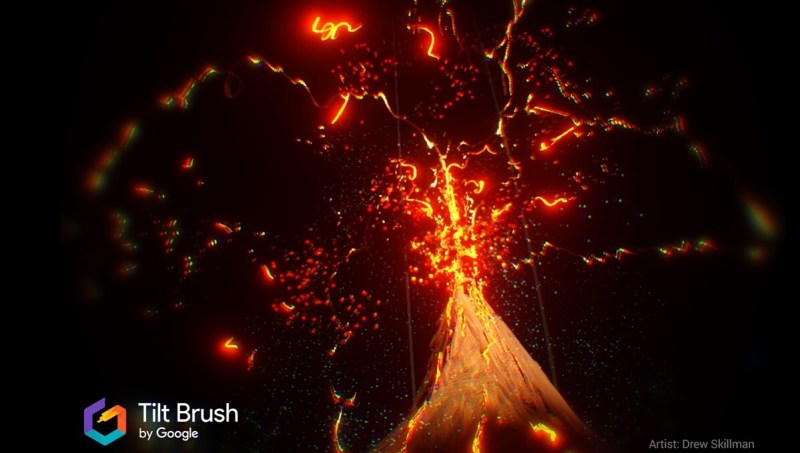 Google's Tilt Brush VR app lets artists paint in 3D.