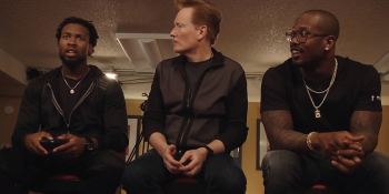 Watch Conan play the new Doom with Super Bowl stars