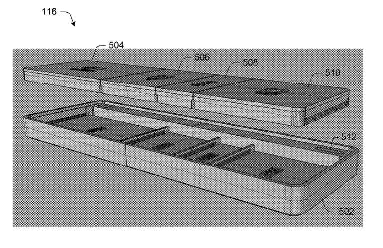 Housings of the modular components.