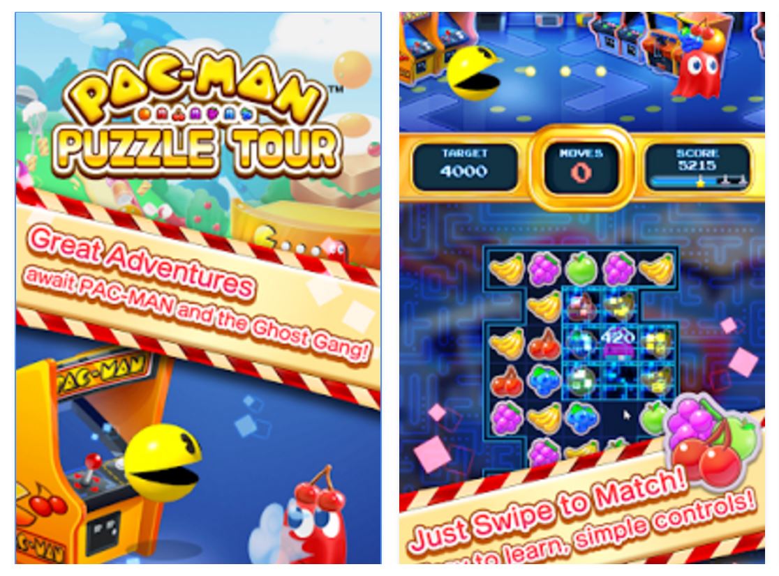 Pac-Man Puzzle Tour for iOS and Android.