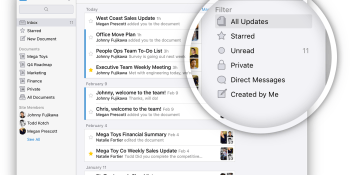 Word processing app Quip gets an inbox, filters, and redesigned folders