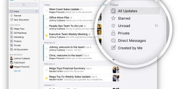 Word processing app Quip gets an inbox, filters, and redesigned folders