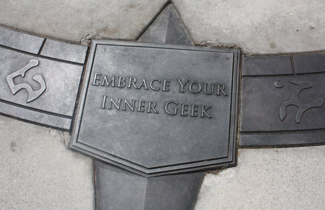 A plaque near the statue in Blizzard's headquarters.