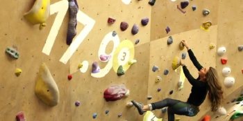 This augmented reality demo shows how you can turn rock wall climbing into a game