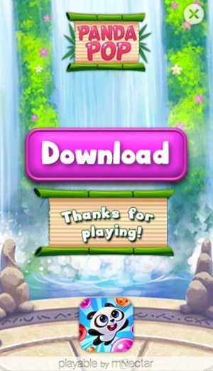 Here's what you see at the end of a playable ad from mNectar.