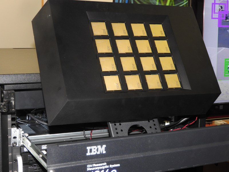 This system has 16 IBM TrueNorth brain-inspired chips.