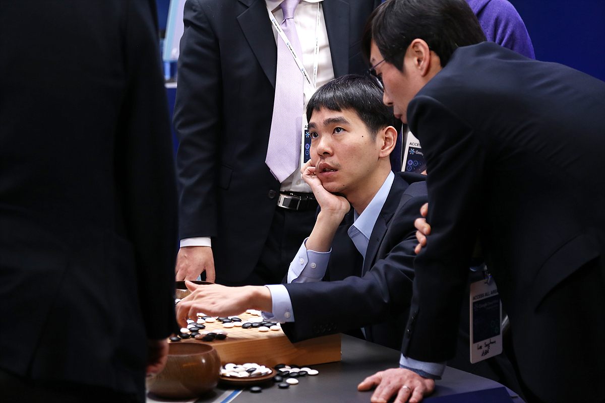 Sedol during Game 5 on March 15 in Seoul.