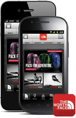 The North Face's existing mobile app