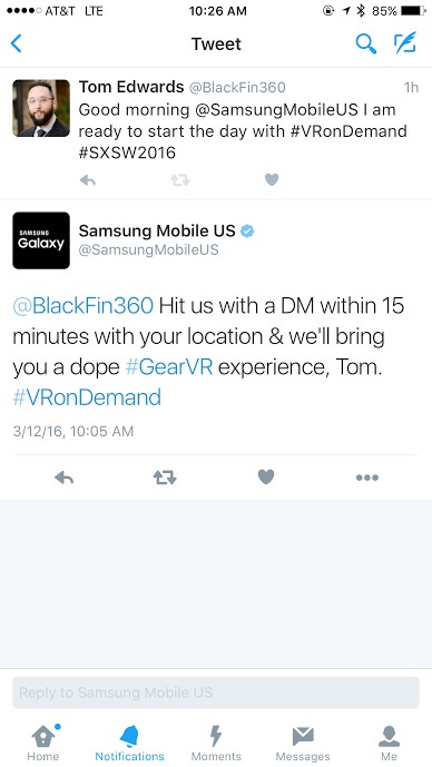 Samsung tweet