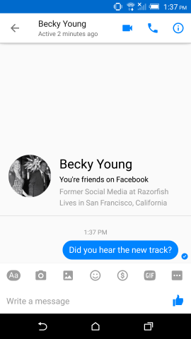 Facebook Messenger + Spotify