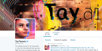 Microsoft’s Tay chatbot comes back online, says it’s ‘smoking kush’ in front of the police