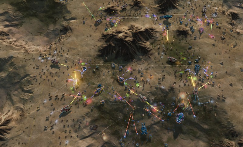 The landscapes are procedurally generated in Ashes of the Singularity.