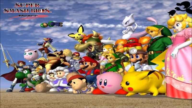 Super Smash Bros. Melee's large cast.